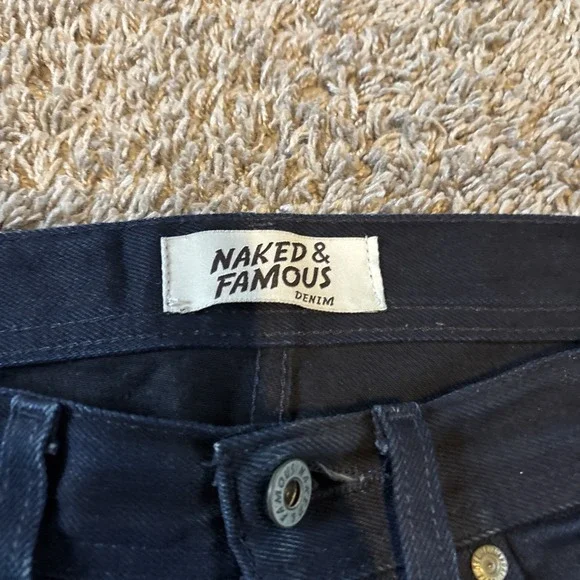 Naked And Famous Midnight Stretch Selvedge Size 31x32 Weird Guy Style